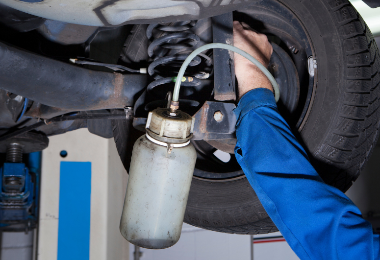 how to remove overfilled brake fluid