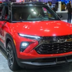 Shot of Chevrolet Trax on the display.